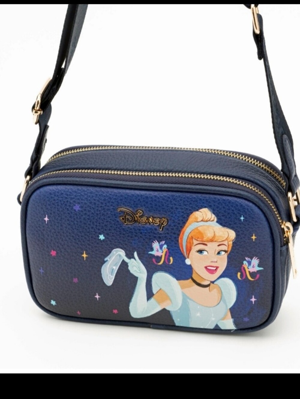 Nwt! WondaPop Cinderella Double Zipper Crossbody/Shoulder Bag